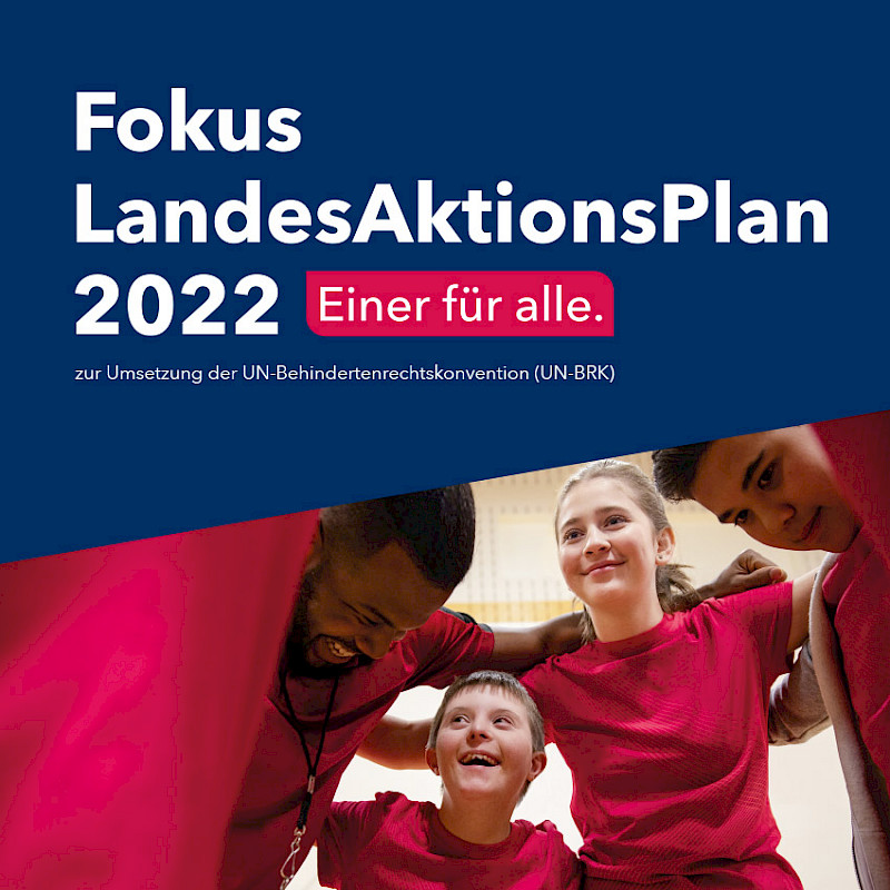 Foto zeigt das Cover des Fokus-Landesaktionsplans 2022.